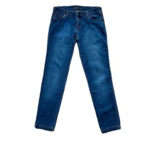 Seductions Jeans Straight Leg Low Rise Dark Wash - Size 9